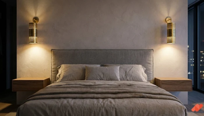 Lampu hias kamar tidur tempel dinding Lampu Silinder