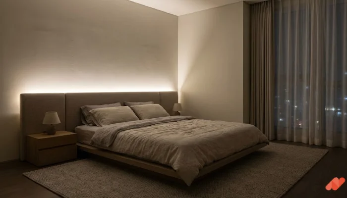8Desain lampu led kamar tidur